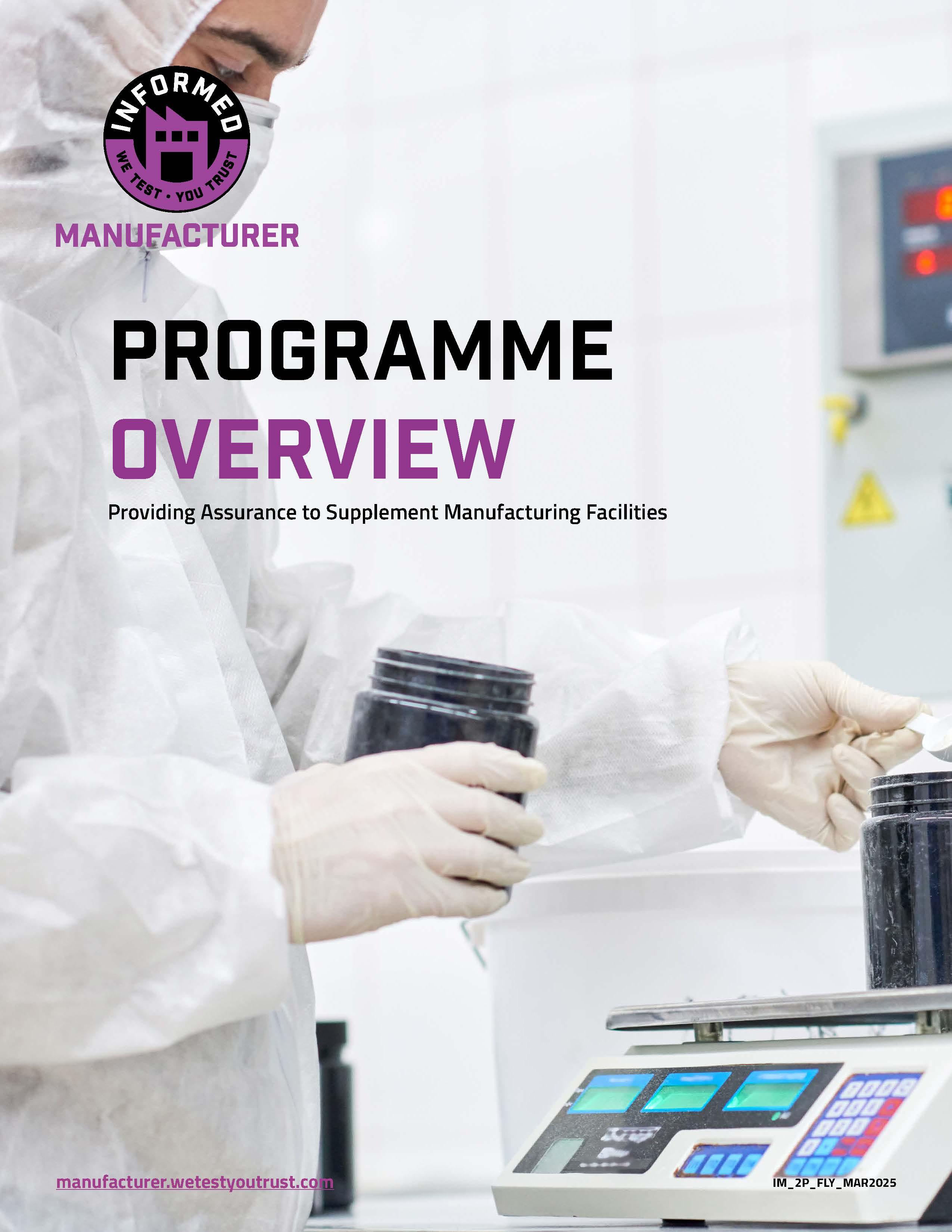 Informed Manufacturer Programme Overview Cover